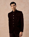 Wine Toned Regal Jodhpuri Suit
